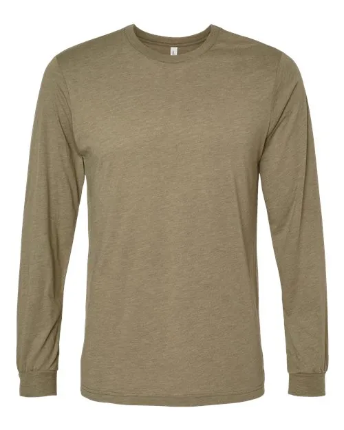 BELLA   CANVAS Triblend Long Sleeve Tee 3513 Oatmeal Triblend