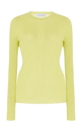 Browning Knit Sweater in Lime Adamite Cashmere Silk