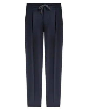 Brunello Cuinelli Mens Drawstring Fastening Wool Track Pants In Blue