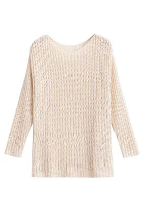 'Camila' Round Neck Ribbed Knit Sweater