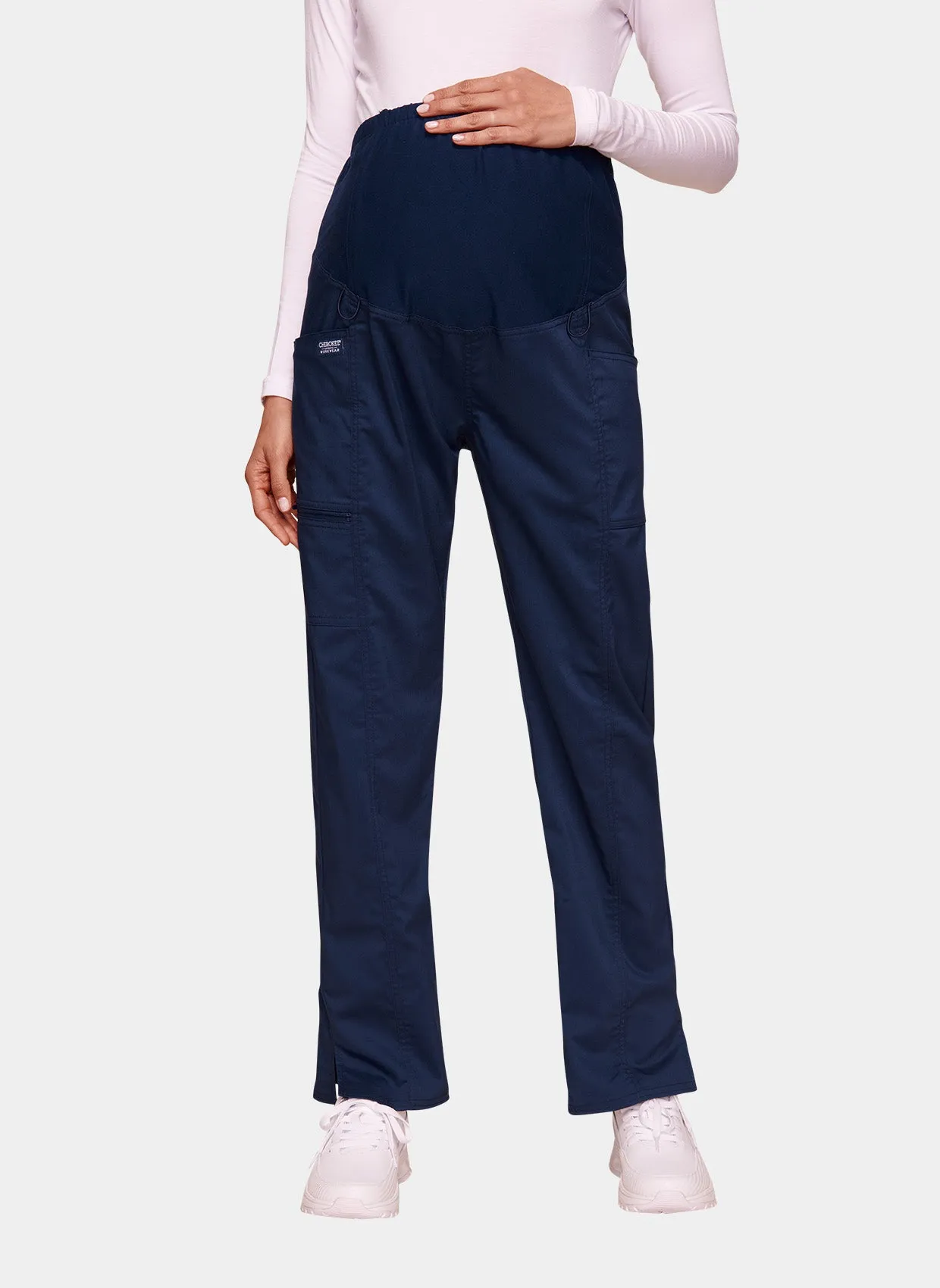 Cherokee WW Revolution Maternity Straight Leg Scrub Trousers WWE155 - Navy