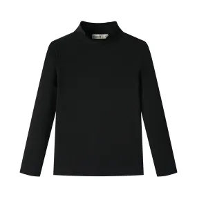 CLASSIC RIBBED TURTLENECK-BLACK