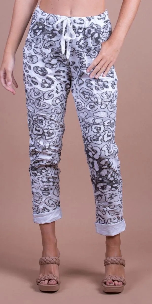 Cornelia Glitter Leopard Print Pant