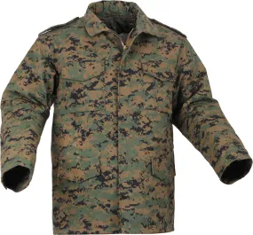 Digital Woodland Camouflage - Military M-65 Field Jacket Tactical Army M1965 Coat