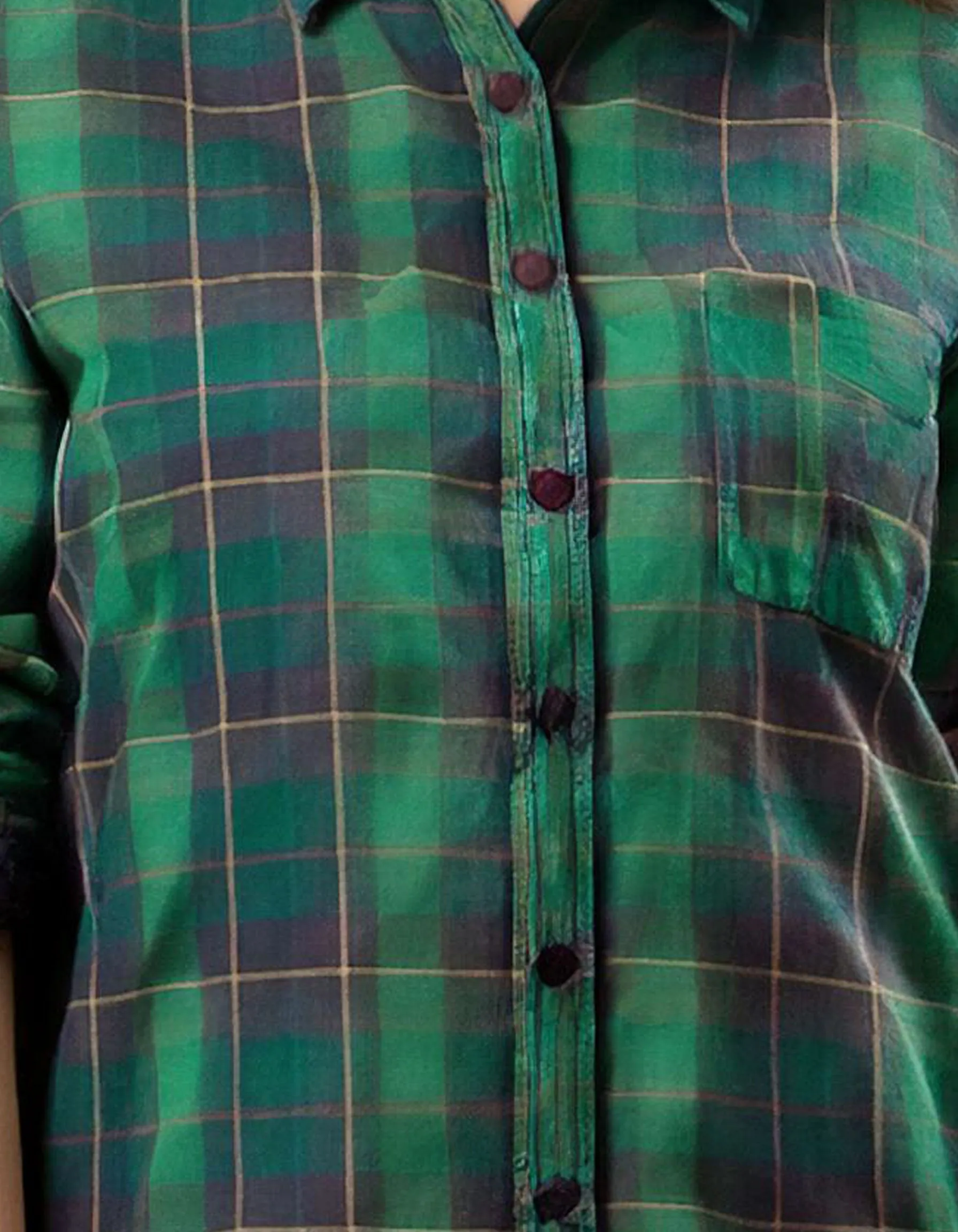 Emerald Forest Plaid Flannel Shirt