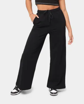 EN ES Women's Go Wide Leg Fleece Pants Black