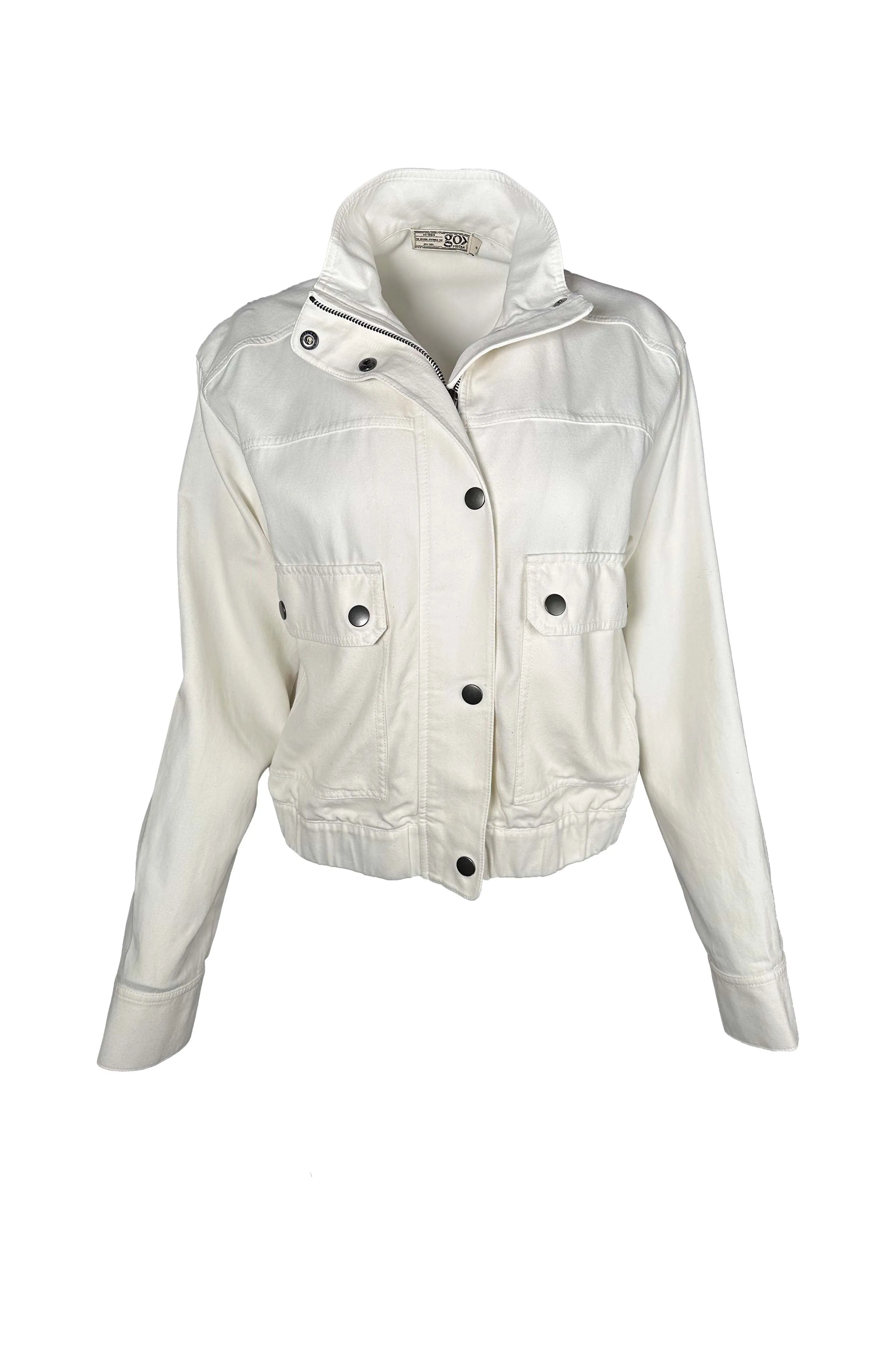 go by Go Silk Go Field Crop Jacket J367 | White