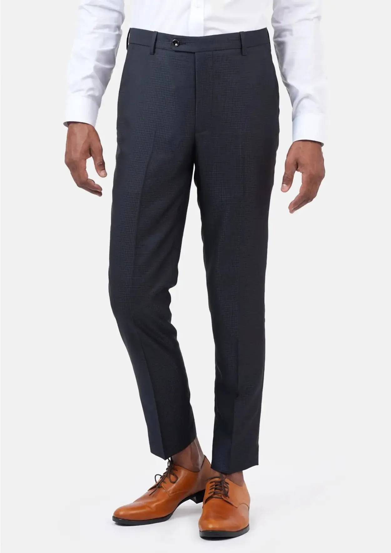 Graphite Blue Microcheck Pants