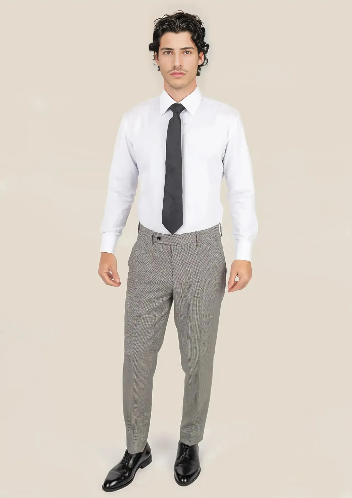 Grey Houndstooth Pants