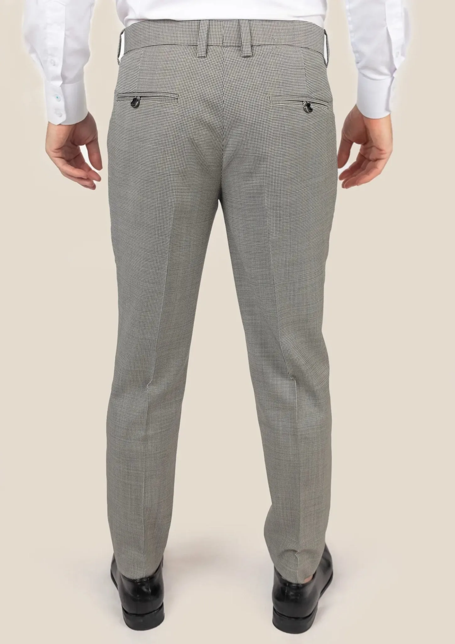 Grey Houndstooth Pants