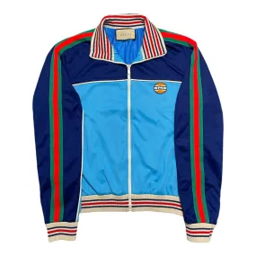 Gucci GG Patch Technical Track Jacket Blue Pre-Owned