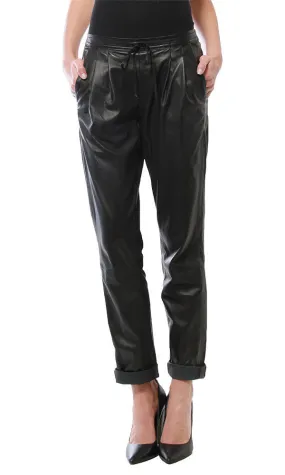 Leather Drawstring Pant