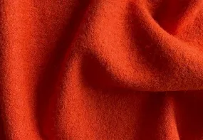 Lighter-Weight Mandarin Orange Boiled Wool Blend Coating