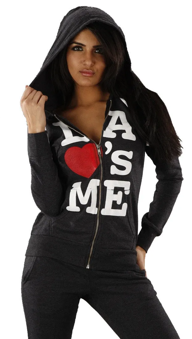 Local Celebrity LA Loves Me Hoodie in Charcoal