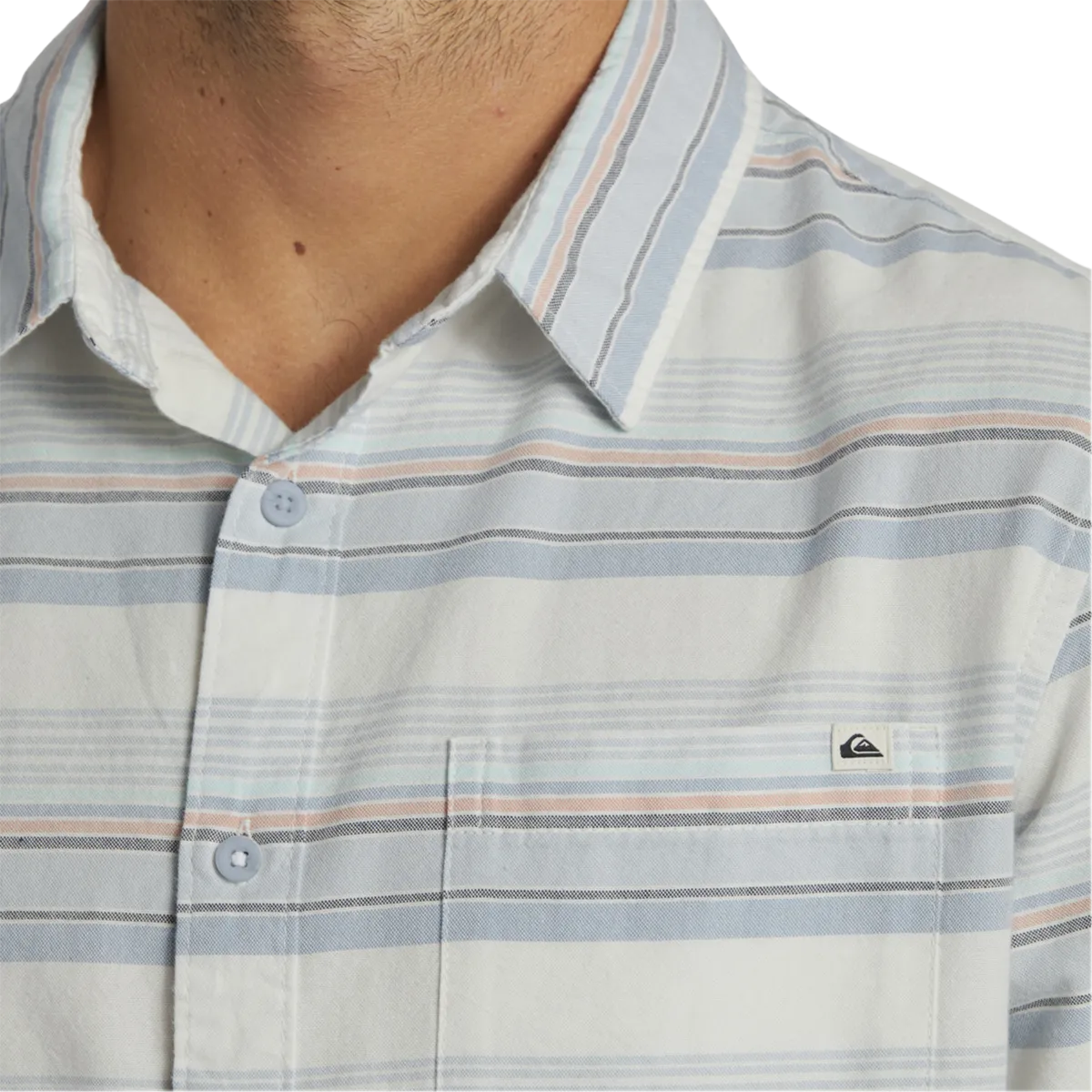 Men's Oxford Stripe Classic Short Sleeve Woven Shirt