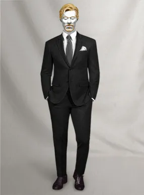 Napolean York Black Wool Suit