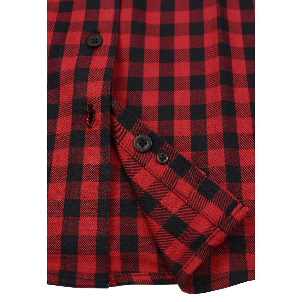 NexGen MNG21609 Women's Casual Red and Black Long Sleeve Cotton Casual Flannel Shirt