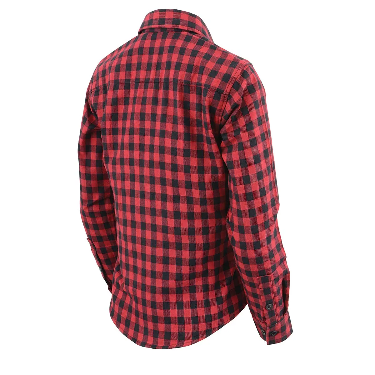 NexGen MNG21609 Women's Casual Red and Black Long Sleeve Cotton Casual Flannel Shirt