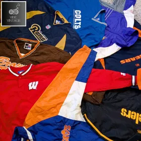 NFL-NBA-NHL VINTAGE TRACK JACKETS - 12 PCS