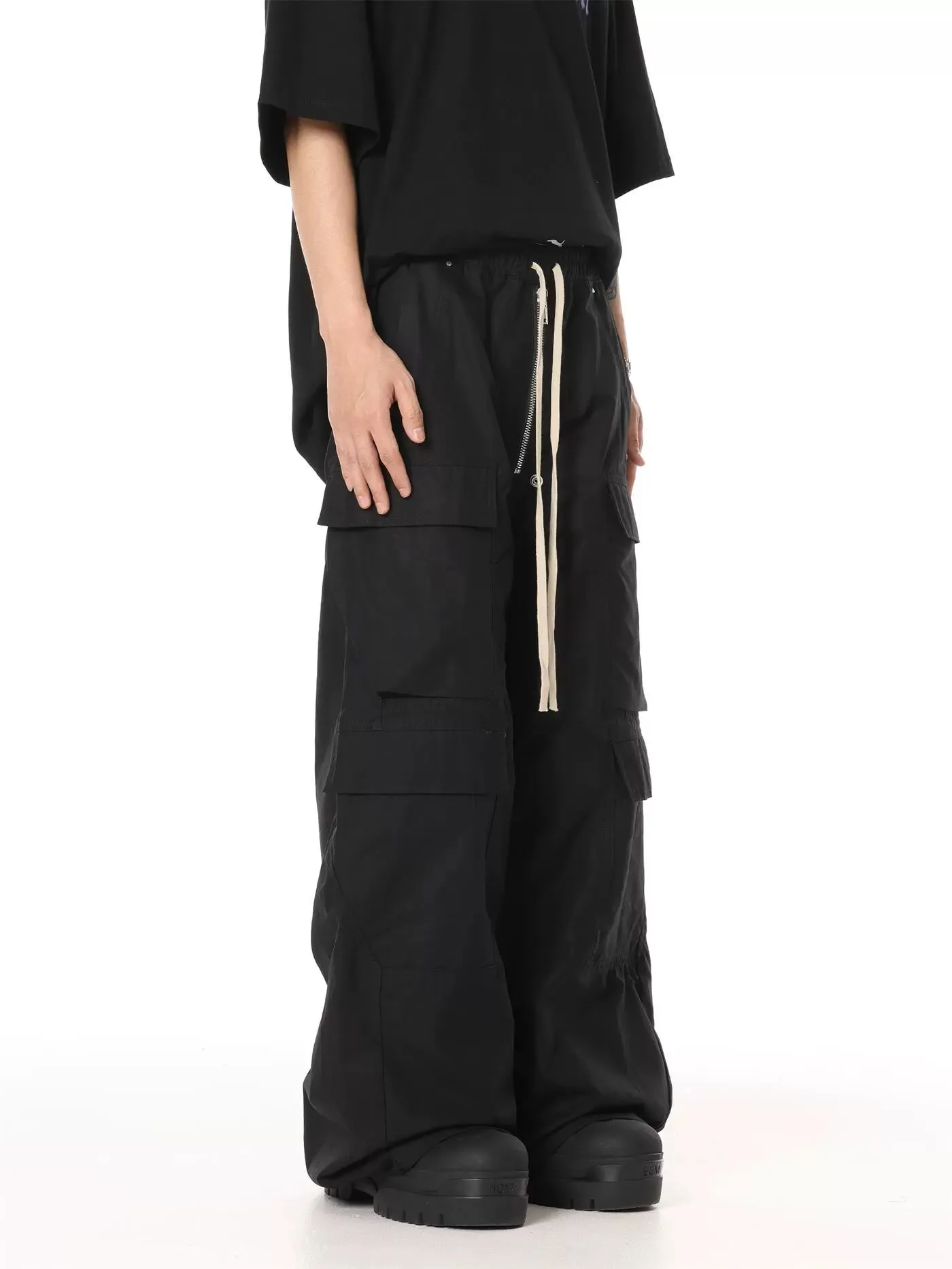 Noir Utility Drawstring Pants