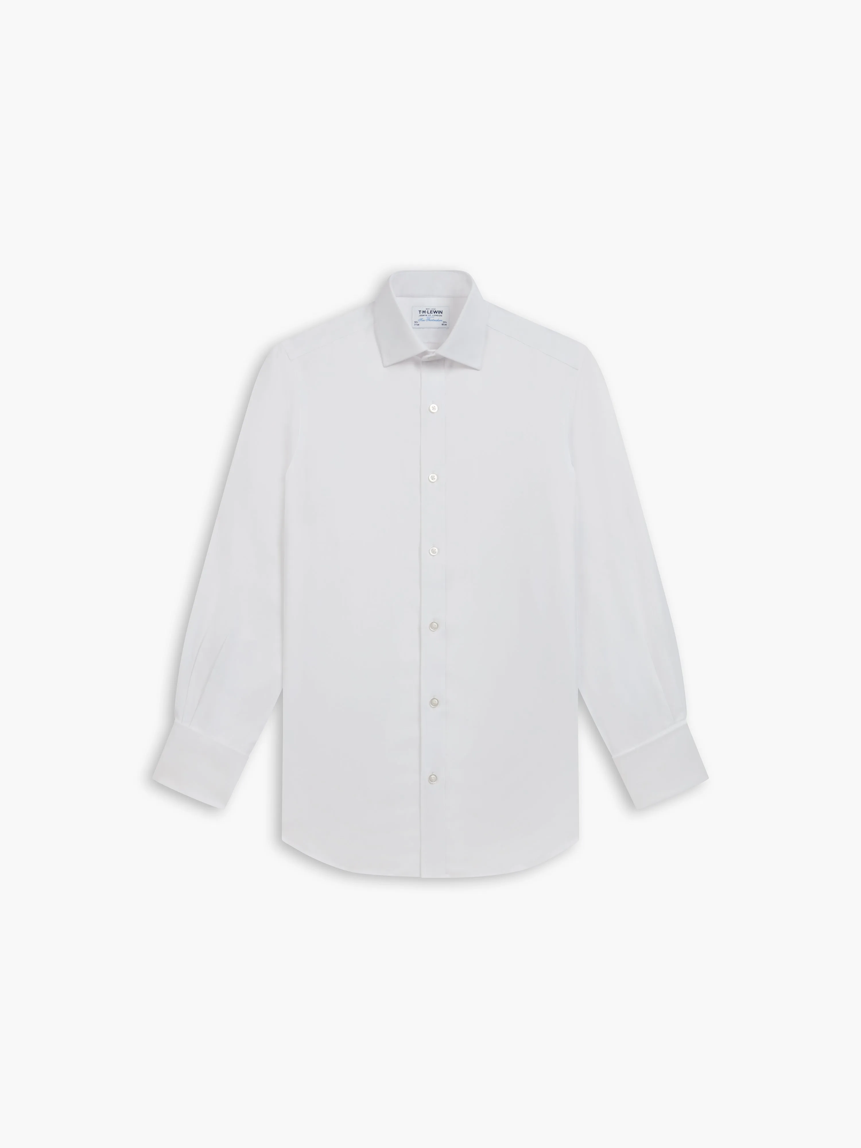 Non-Iron White Royal Oxford Slim Fit Dual Cuff Cutaway Collar Shirt