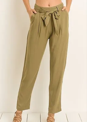 Olive Drawstring Pants