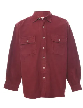 Plum Flannel Shirt - L