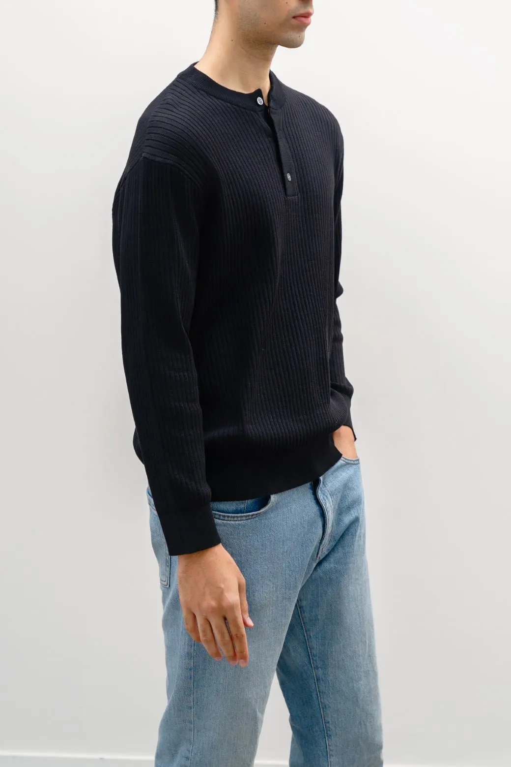 RIBBED HENLEY