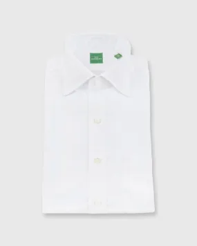 Spread Collar Dress Shirt in White Roxford