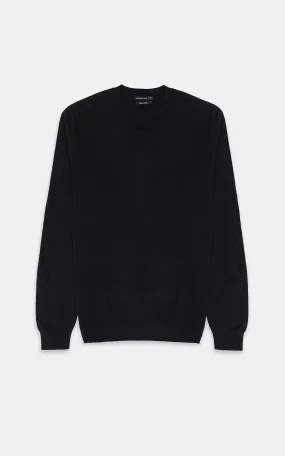 SWEATER V NECK BLACK