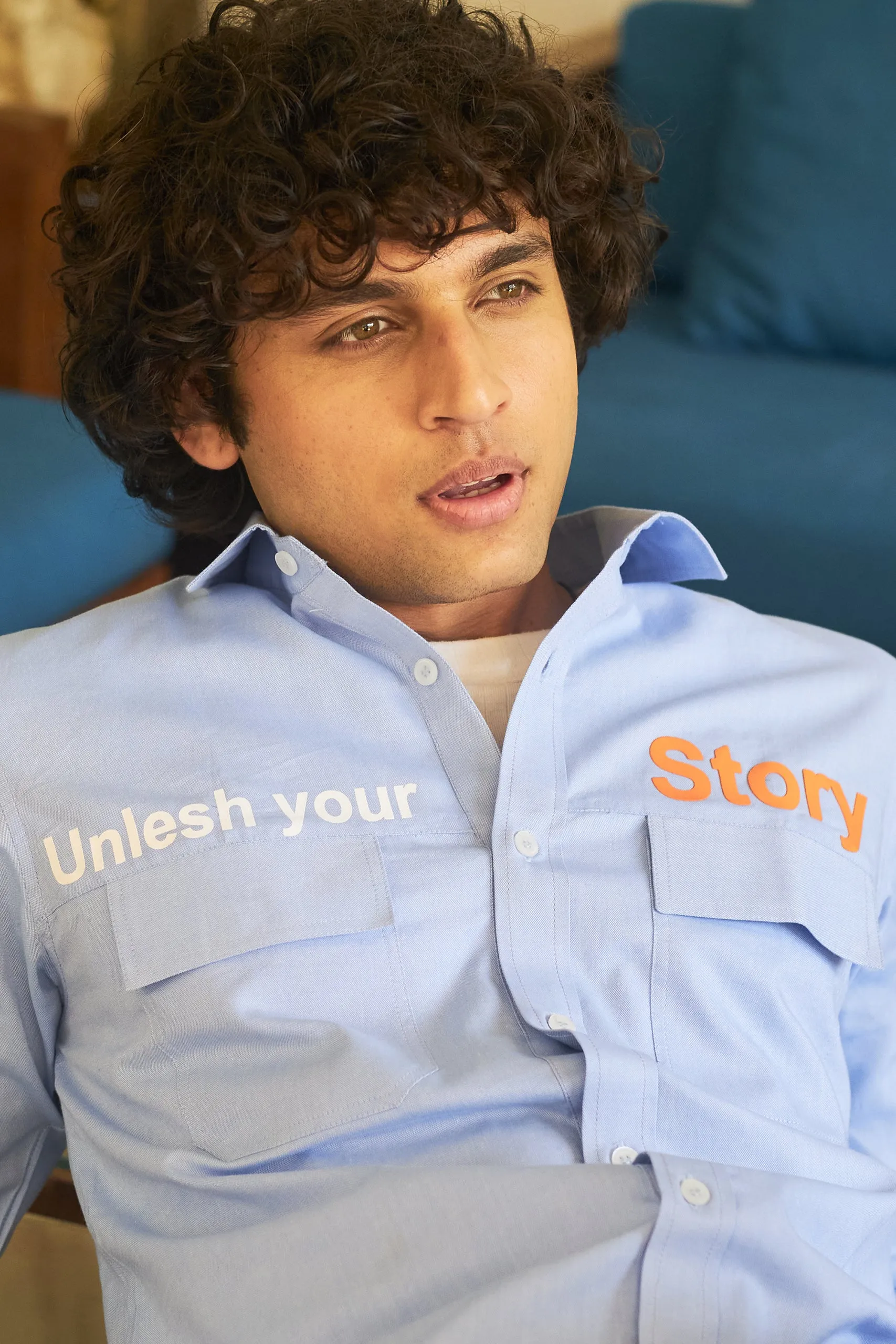 Unlesh Your Story Blue Entrepreneurs Shirt