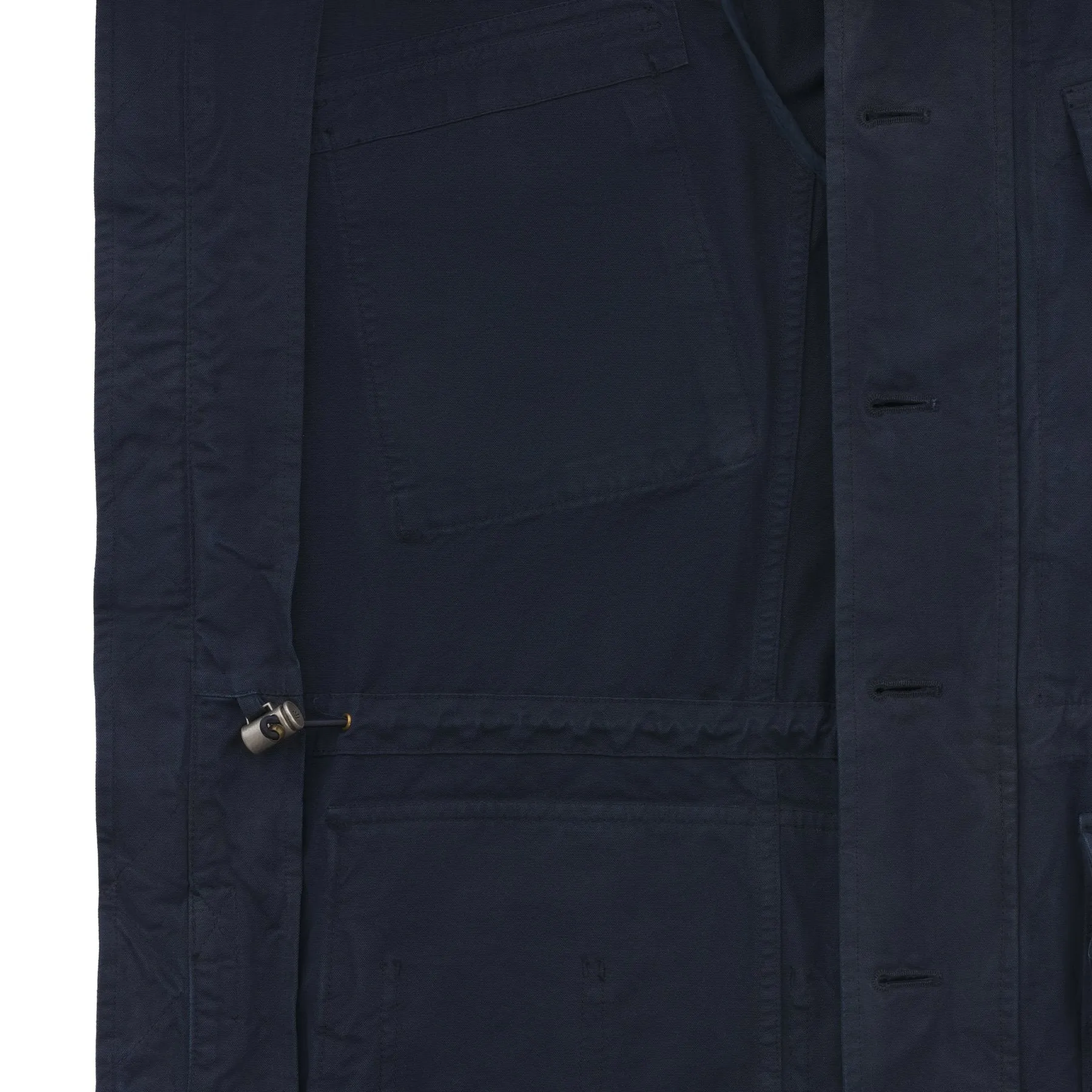 Unlined Cotton Canvas 4 Pocket Military Jacket in Navy Blue