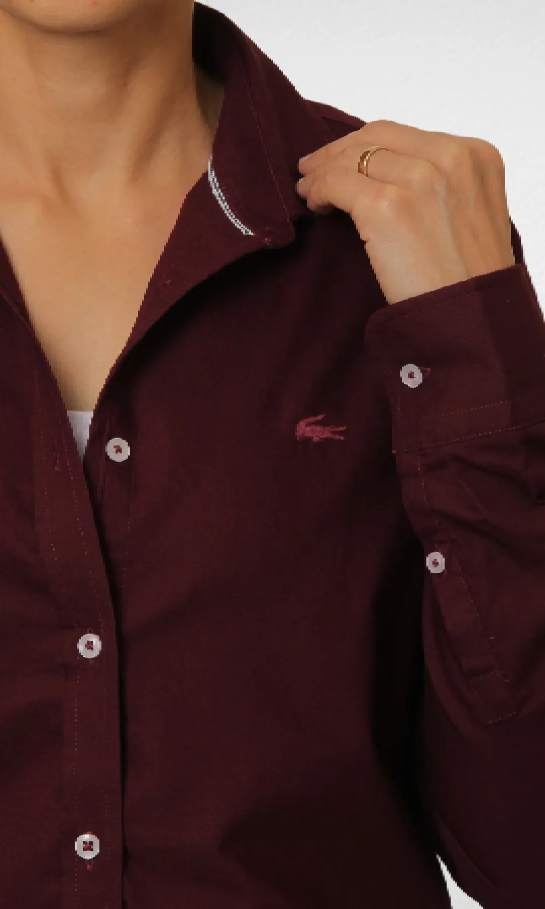 women Lacoste shirt (Burgundy)