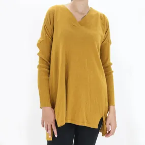 Women's Textured Sweaters,Mustard