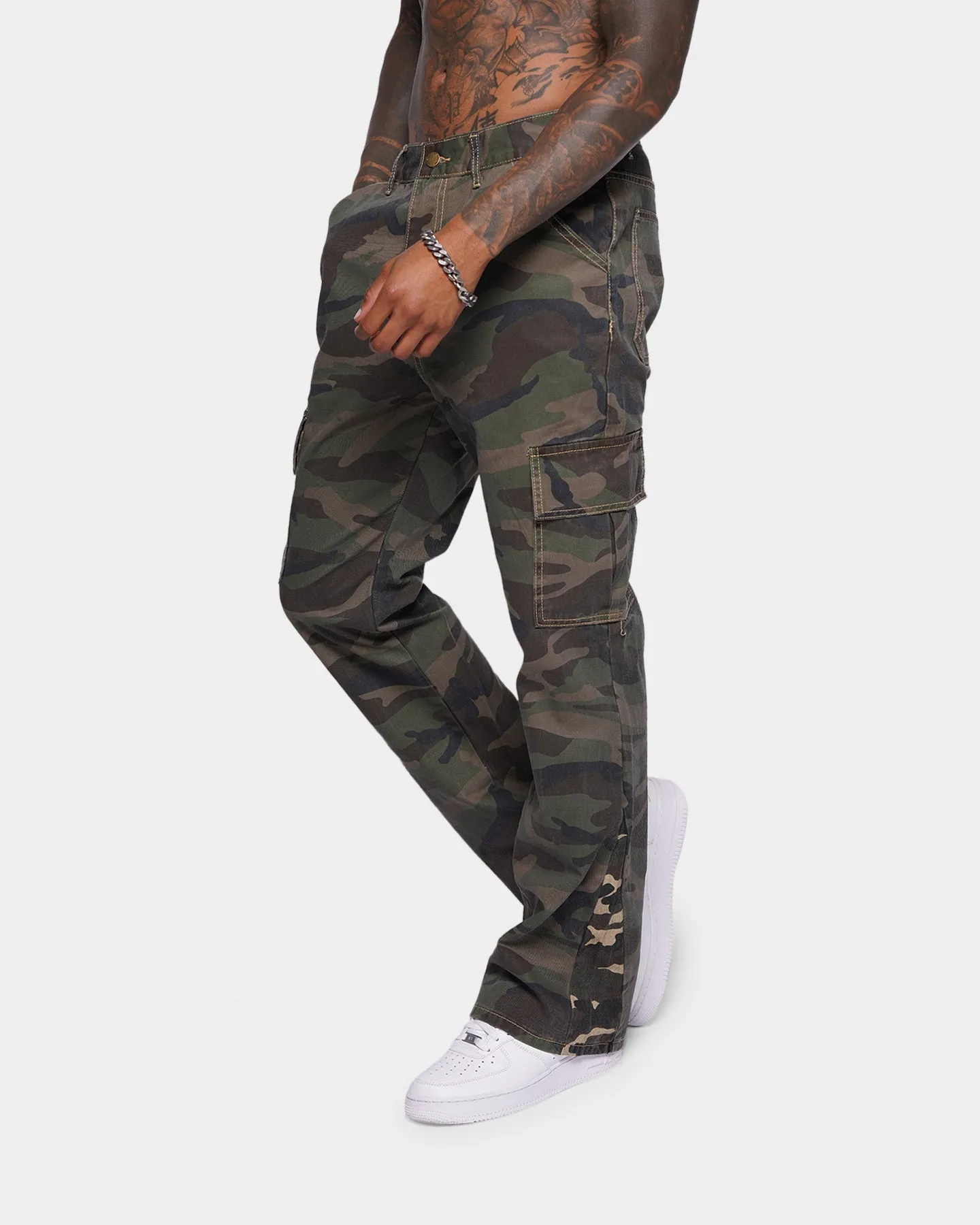 XXIII Albus Flared Camo Cargo Pants Camo