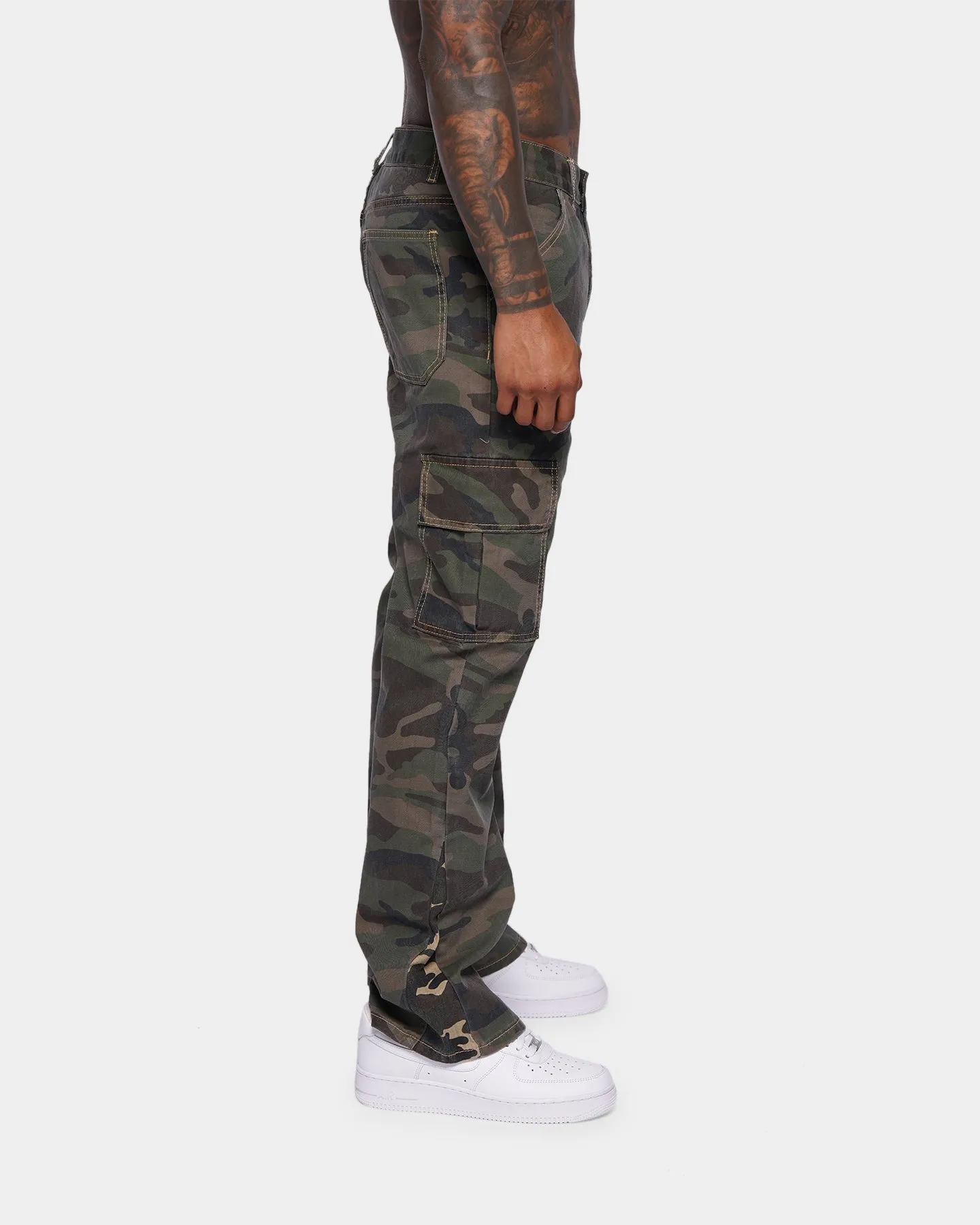 XXIII Albus Flared Camo Cargo Pants Camo